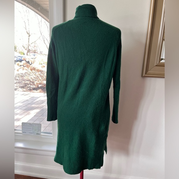 EMERALD GREEN J CREW TURTLENECK DRESS - Picture 5 of 13
